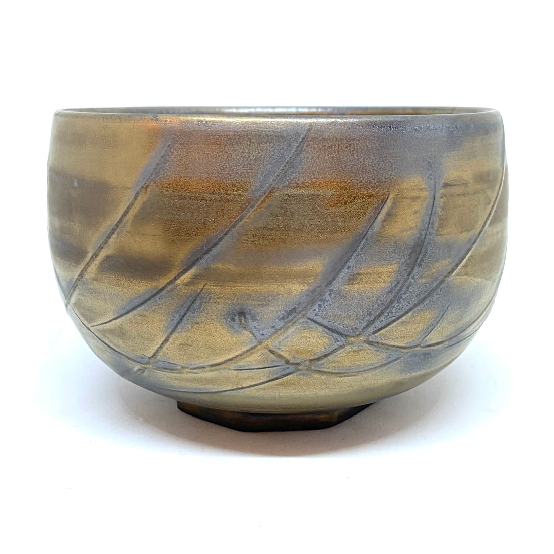 Matcha Bowl  - Black and Gold Yohen - 90