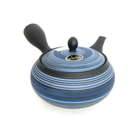 Kyusu Japanese Teapot - Blue Stripes - 260 ml - #526