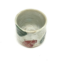 Japanese Tea Cup - Red and Green Leaves