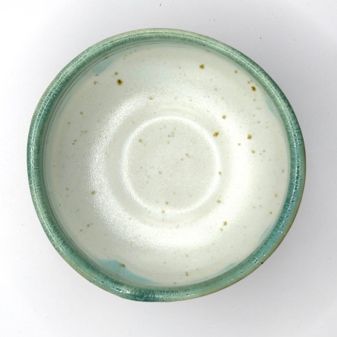 Matcha Bowl  - Green And Purple Glaze - 1543