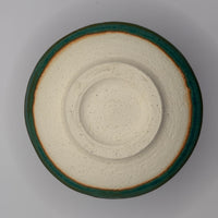 Matcha Bowl  - Green And Purple Glaze - 1543
