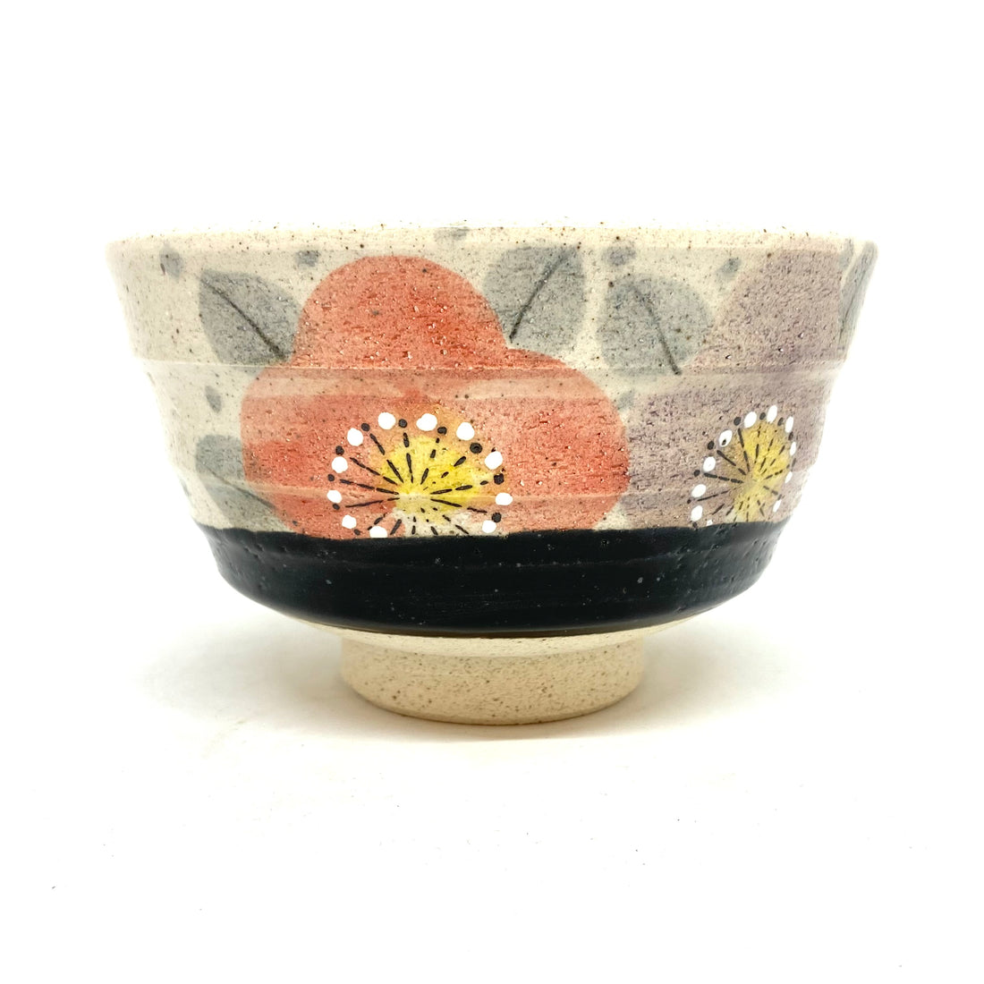 Matcha Bowl  - Red Camellia - 1549