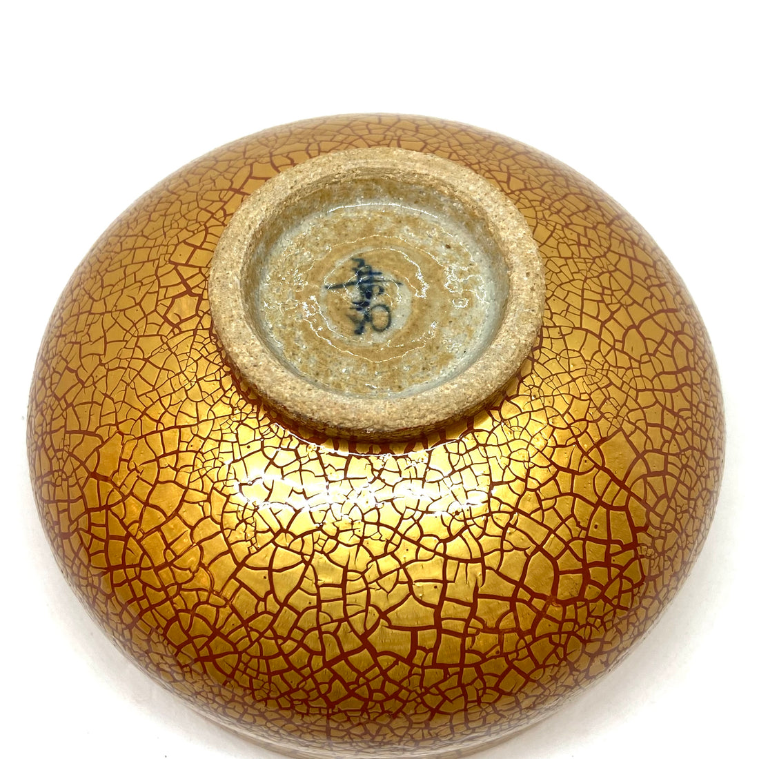 Matcha Bowl  -  Golden Crackle - Red - G