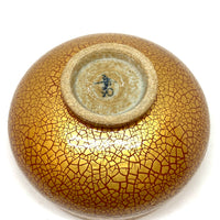 Matcha Bowl  -  Golden Crackle - Red - G