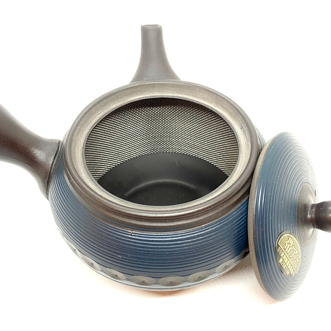 Kyusu Japanese Teapot - Blue chiseled - 260ml  - #527