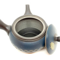 Kyusu Japanese Teapot - Blue chiseled - 260ml - #527