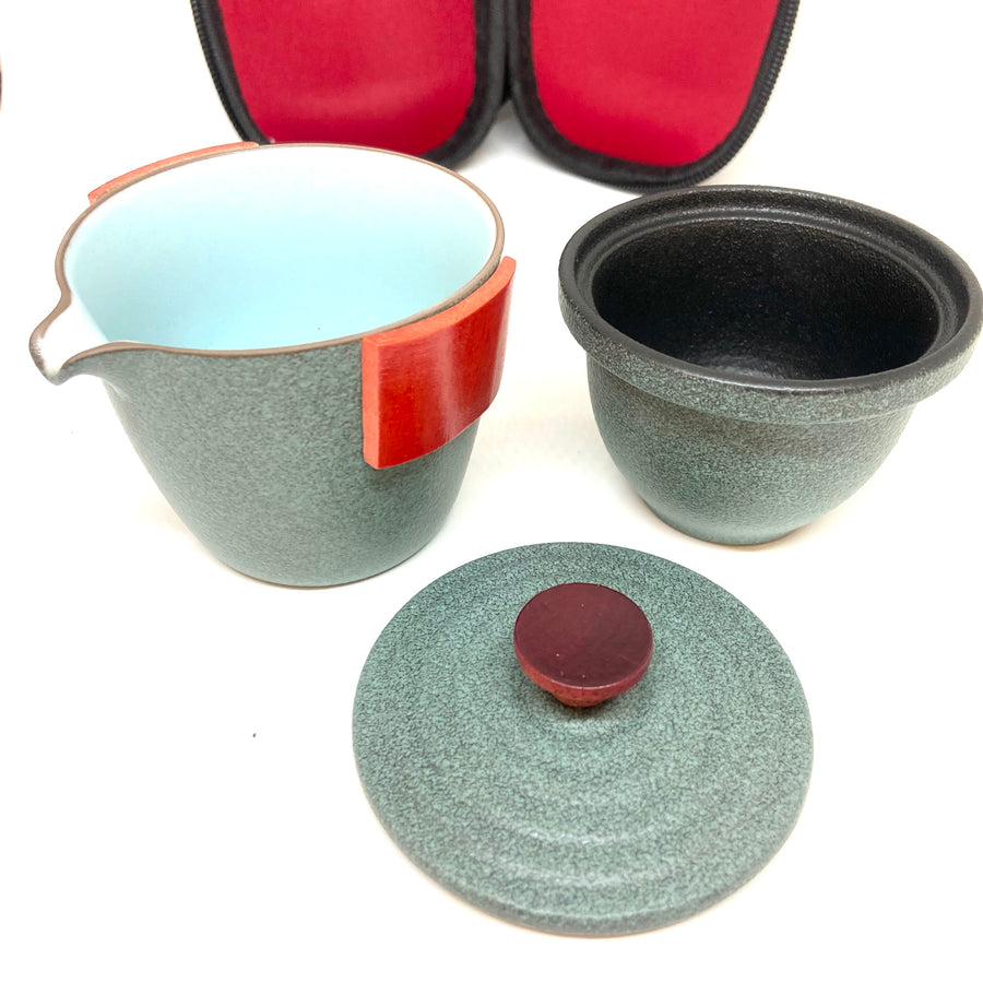 Ceramic Travel set- Three Pieces - Sage - 180ml