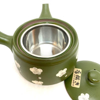 Kyusu Japanese Teapot - Green Ume no Hana - 250ml - #806