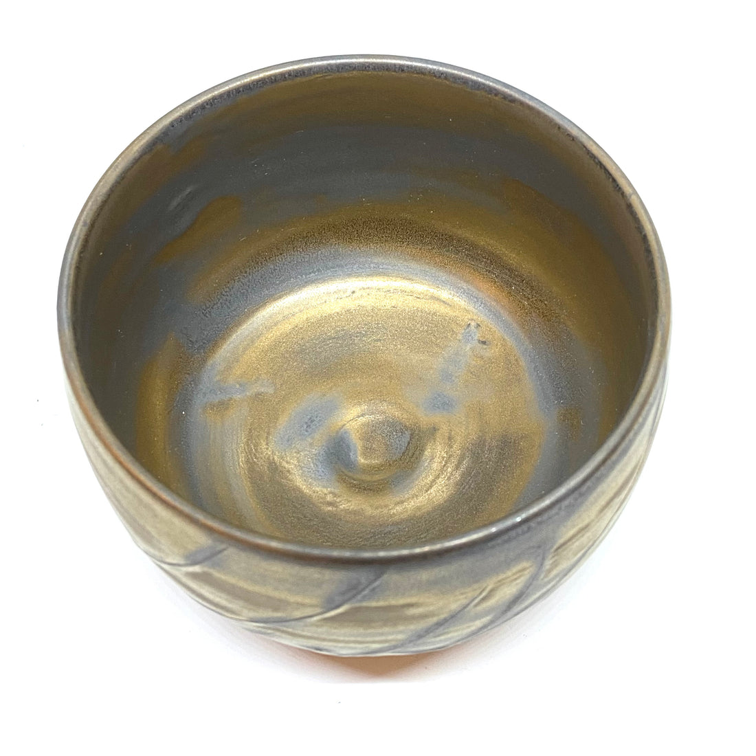 Matcha Bowl  - Black and Gold Yohen - 90