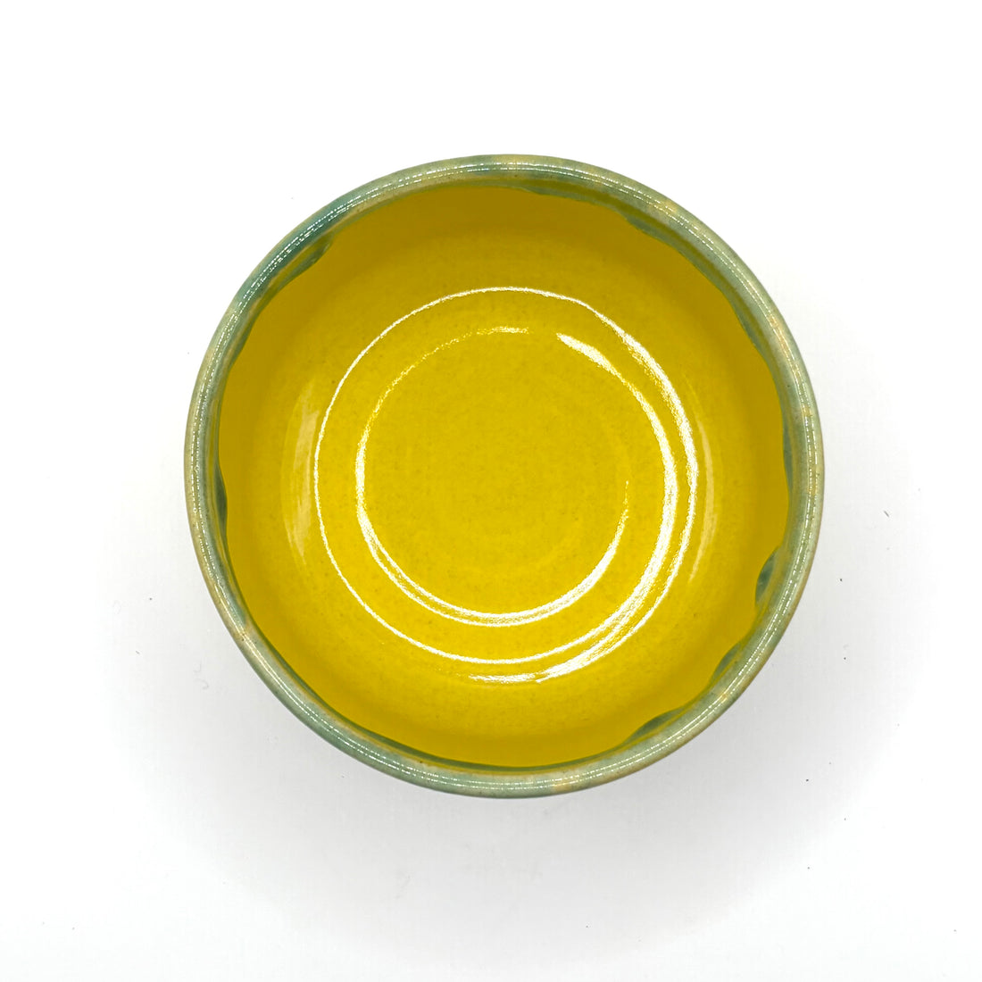 Matcha Bowl  - Yellow And Green Drips- 12
