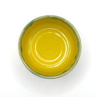 Matcha Bowl  - Yellow And Green Drips- 12