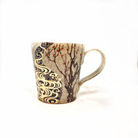Japanese Tea Cup- Red and White Plum Blossoms Mug - 861