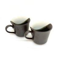 Japanese Tea Cup Set - Two Pieces - Red and Green - 932
