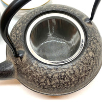 Cast Iron Teapot with Ceramic Lid - Daisies - K0332