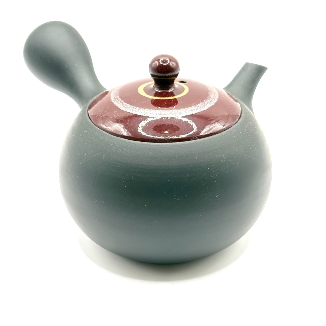 Kyusu Japanese Teapot - Red and Silver - 200ml- #116