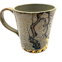 Japanese Tea Mug - Red and White Plum Blossoms - 984