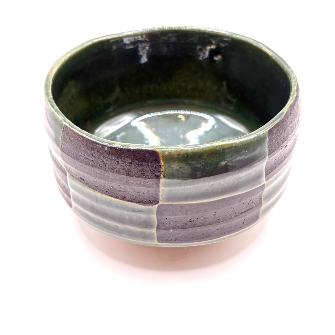 Matcha Bowl  - Checkered Oribe - #333