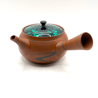 Kyusu Japanese Teapot - Green Lacquer Lid - 300ml- #113