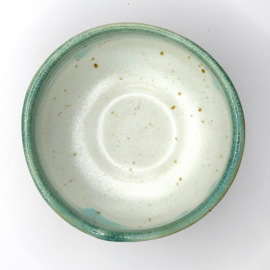 Matcha Bowl  - Green And Purple Glaze - 1543