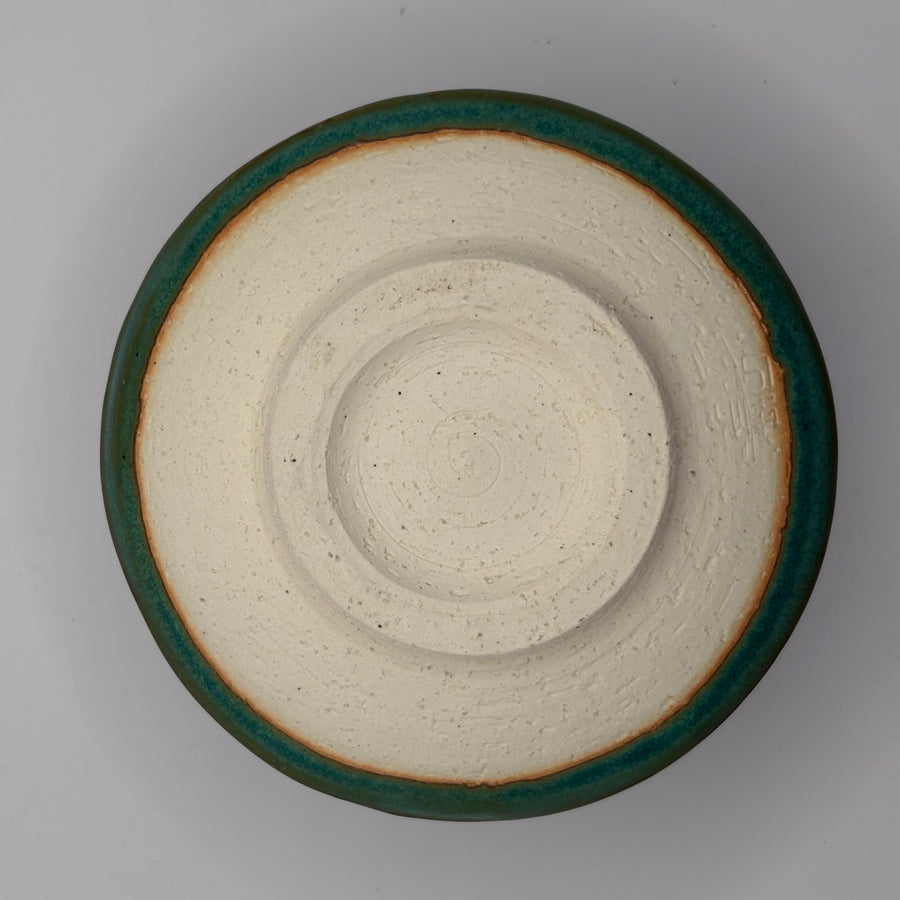 Matcha Bowl  - Green And Purple Glaze - 1543