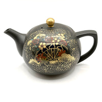 Kyusu Japanese Teapot - Genji Guruma Black -200 ml - #1707