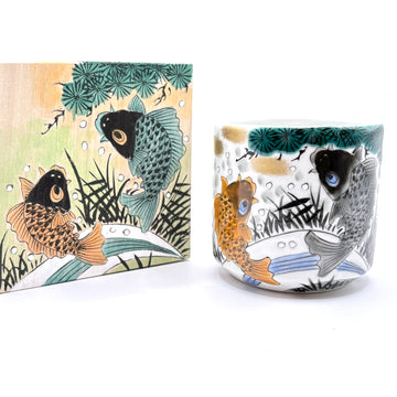 Japanese Tea Cup - Koi Jumping - 118-08