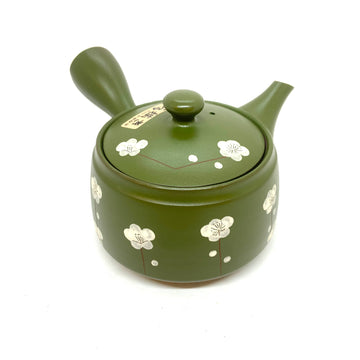 Kyusu Japanese Teapot - Green Ume no Hana - 250ml - #806