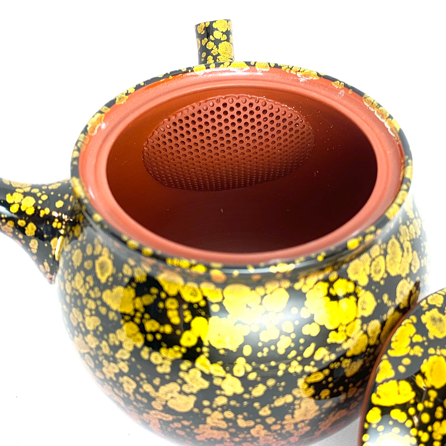 Kyusu Japanese Teapot - Lacquer Tenmoku 3 piece set - 150ml