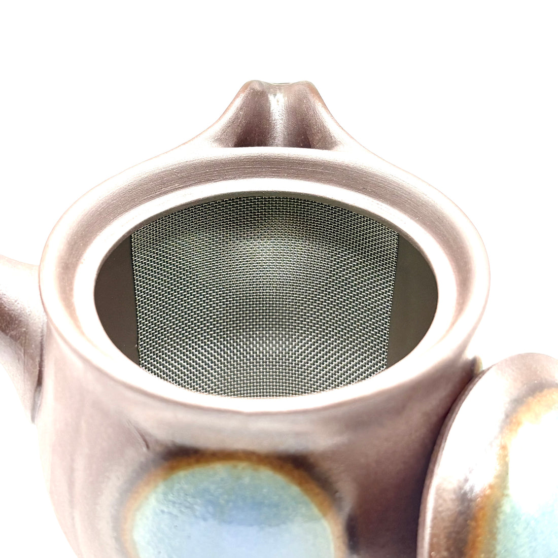 Kyusu Japanese Teapot - Banko Ware with Light Blue - 290ml #705