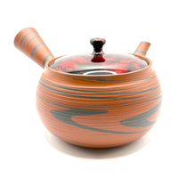 Kyusu Japanese Teapot - Red Lacquer Lid - 300ml- #112