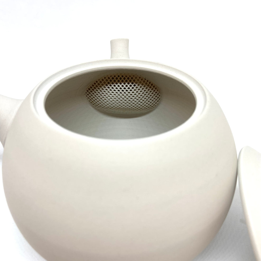 Kyusu Japanese Teapot - White Clay - Marugata - 310ml - #303