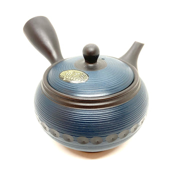 Kyusu Japanese Teapot - Blue chiseled - 260ml  - #527