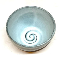 Japanese Tea Cup - White Swirl