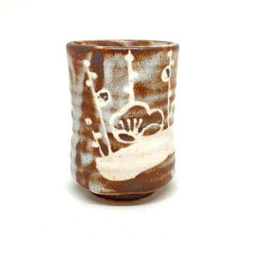 Japanese Tea Cup - Shino Plum blossoms