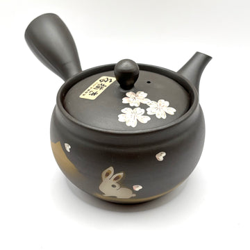 Kyusu Japanese Teapot -  Sakura Bunny - 400ml - #821