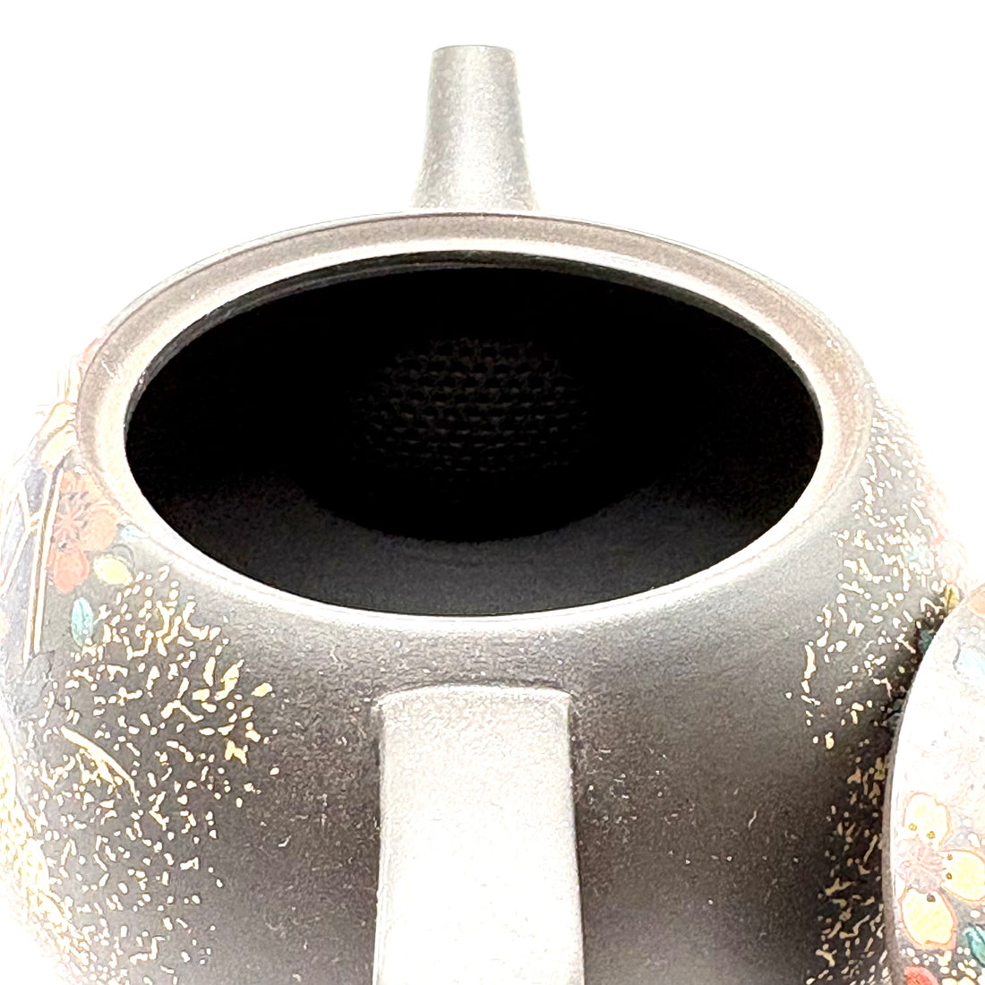 Kyusu Japanese Teapot - Genji Guruma Black -200 ml - #1707