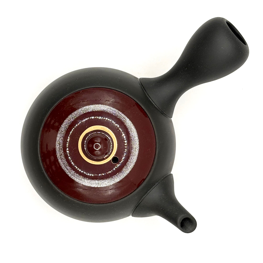 Kyusu Japanese Teapot - Red and Silver - 200ml- #116