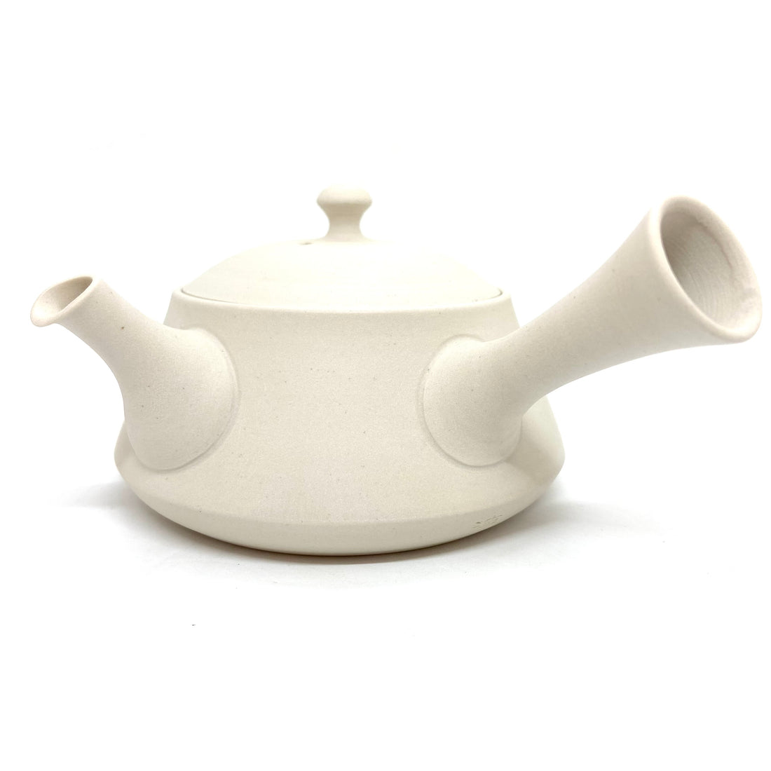 Kyusu Japanese Teapot - White Clay - Hira Sankaku - 250ml - #5