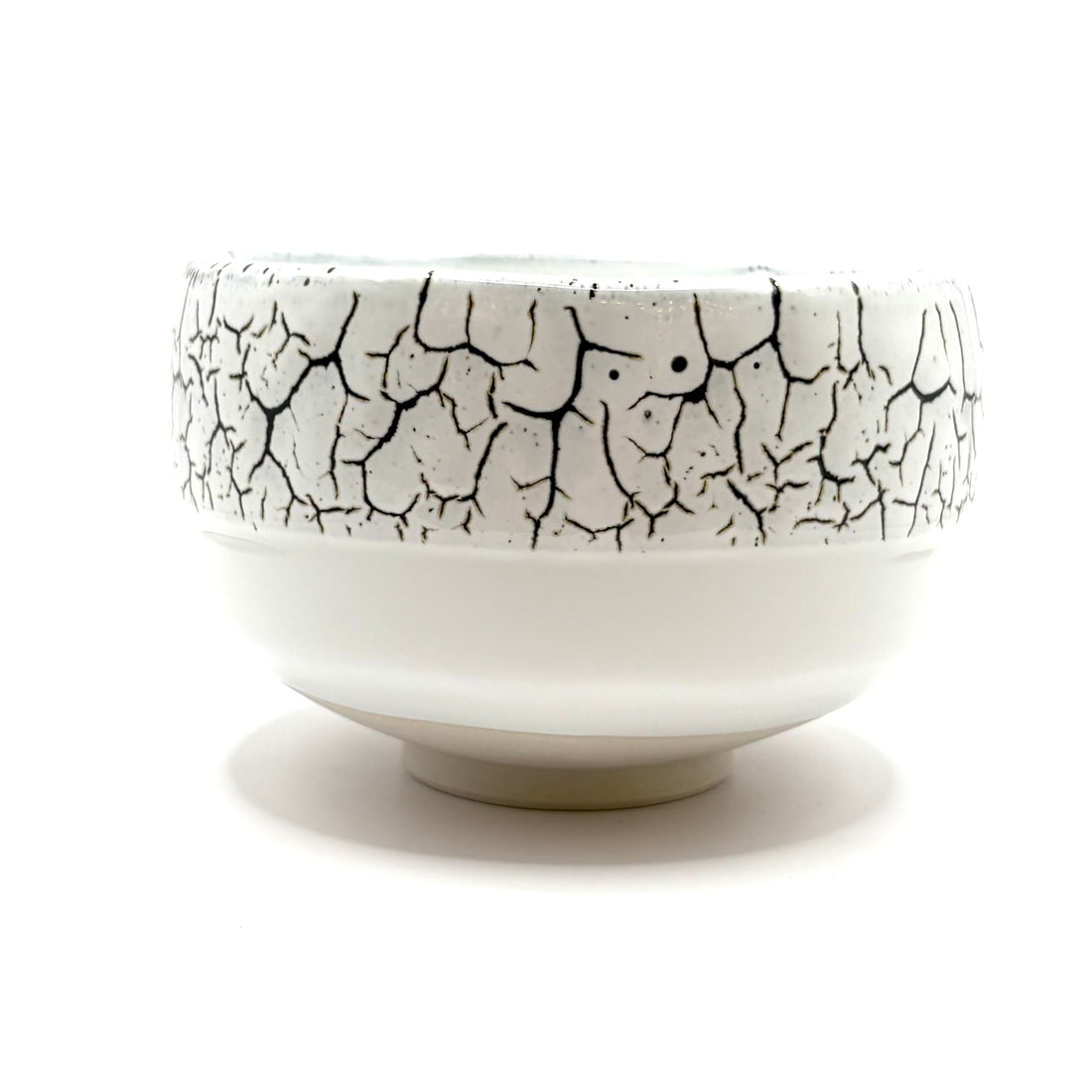 Matcha Bowl - White Crackles - #912