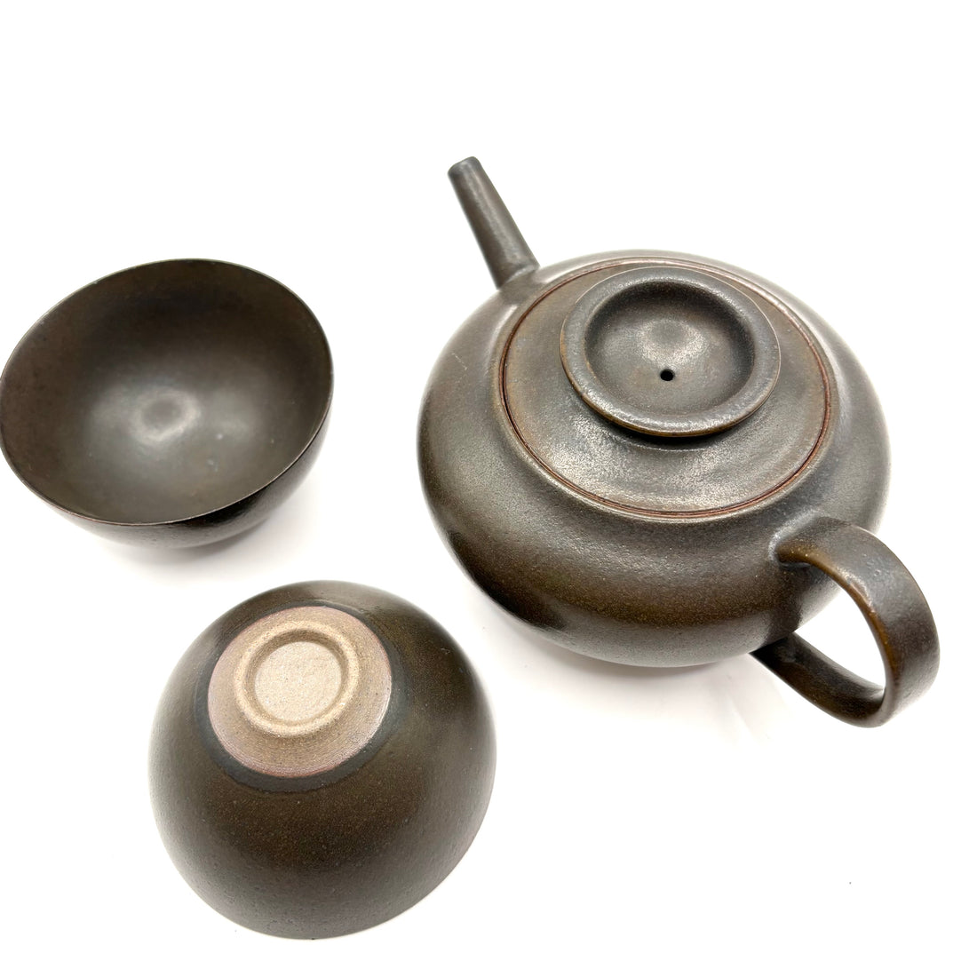 Tea Set - Three Piece - Deep Brown