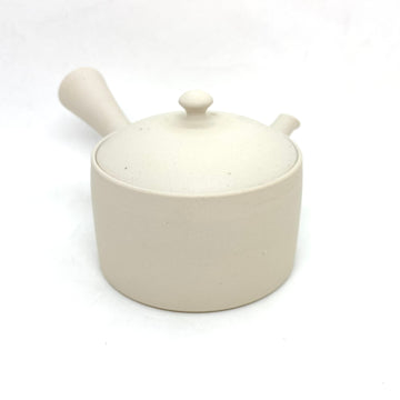 Kyusu Japanese Teapot - White Clay - Hira Shikaku - 210ml - #309