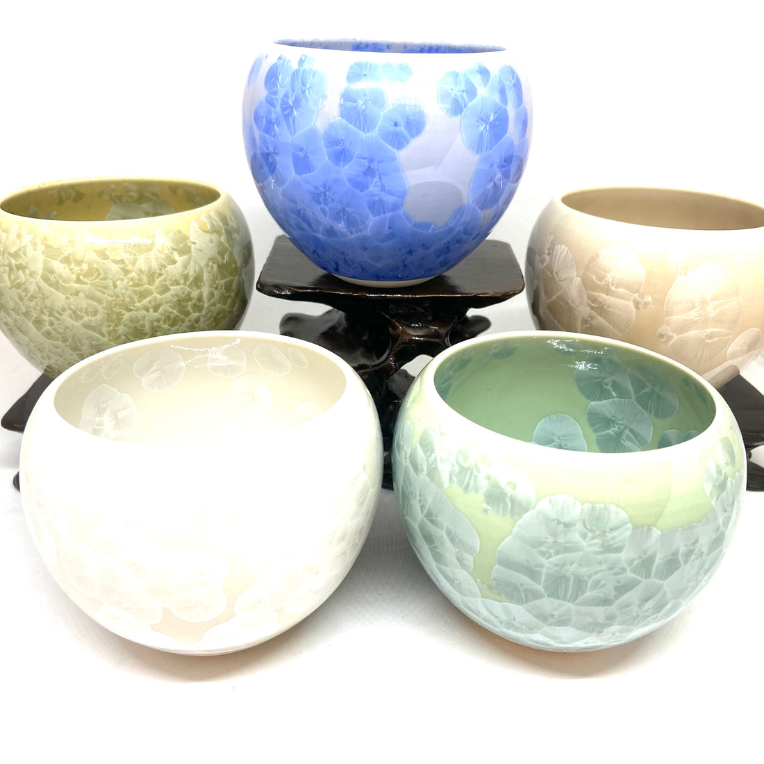 Japanese Tea Cup Set - Five Pieces - Crystaline