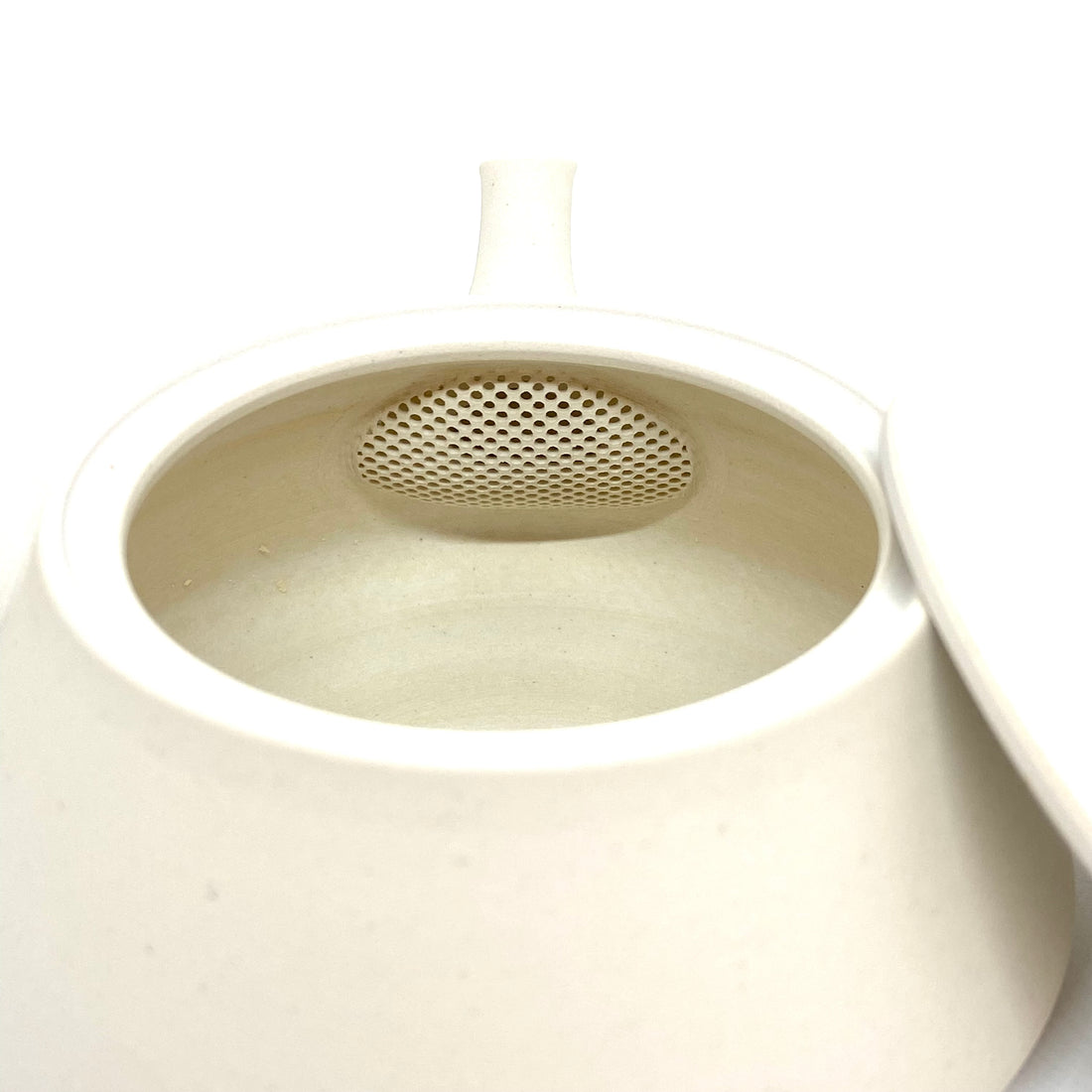 Kyusu Japanese Teapot - White Clay - Hira Sankaku - 250ml - #5