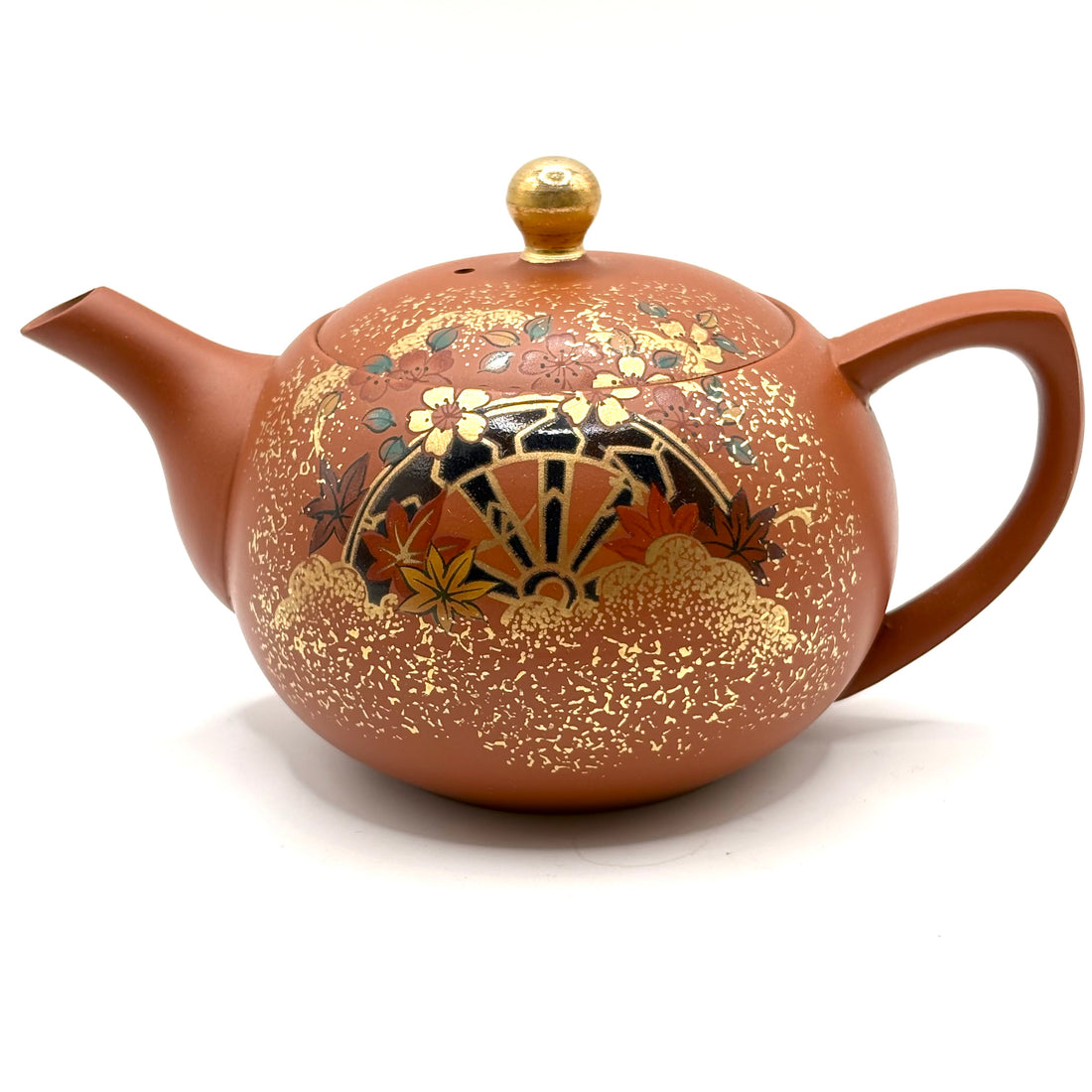 Kyusu Japanese Teapot - Genji Guruma Vermillion -200 ml - #1706