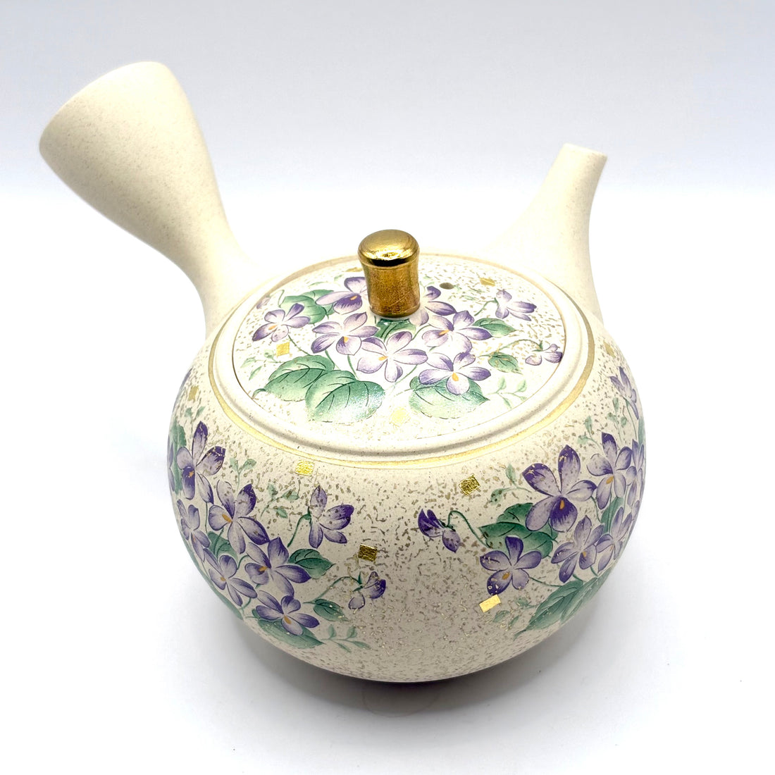 Kyusu Japanese Teapot - Violets - 320ml #2503