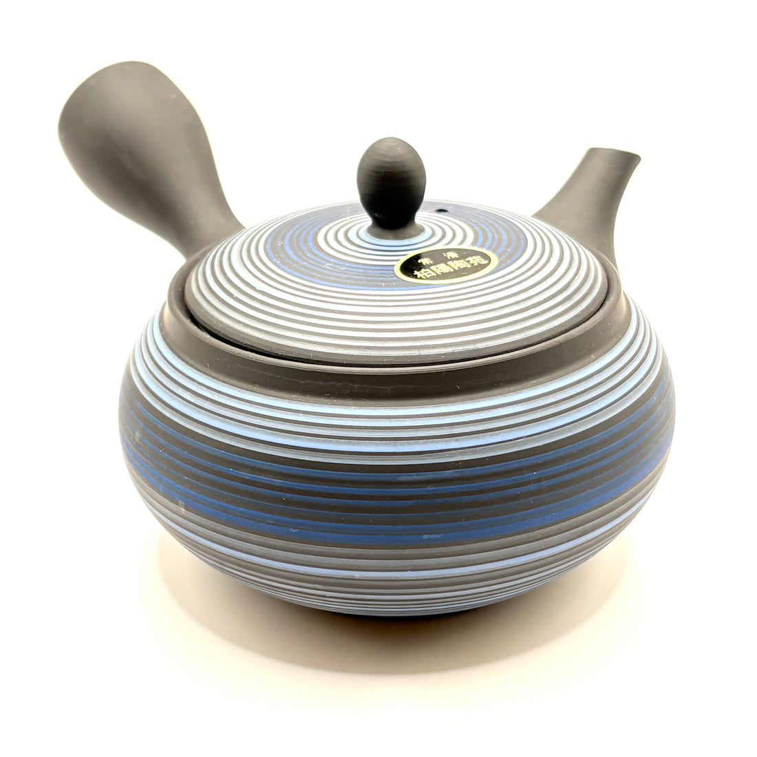 Kyusu Japanese Teapot - Blue Stripes - 340ml- #4087