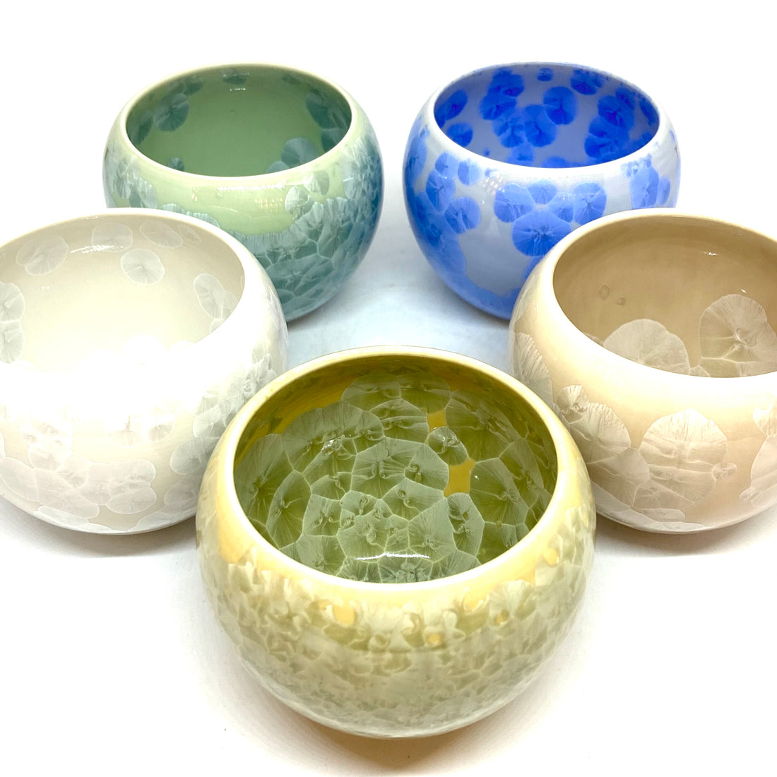 Japanese Tea Cup Set - Five Pieces - Crystaline