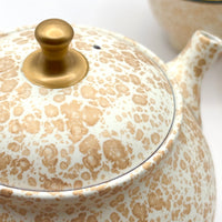 Kyusu Japanese Teapot - Lacquer Tenmoku 3 piece set - White - 150ml