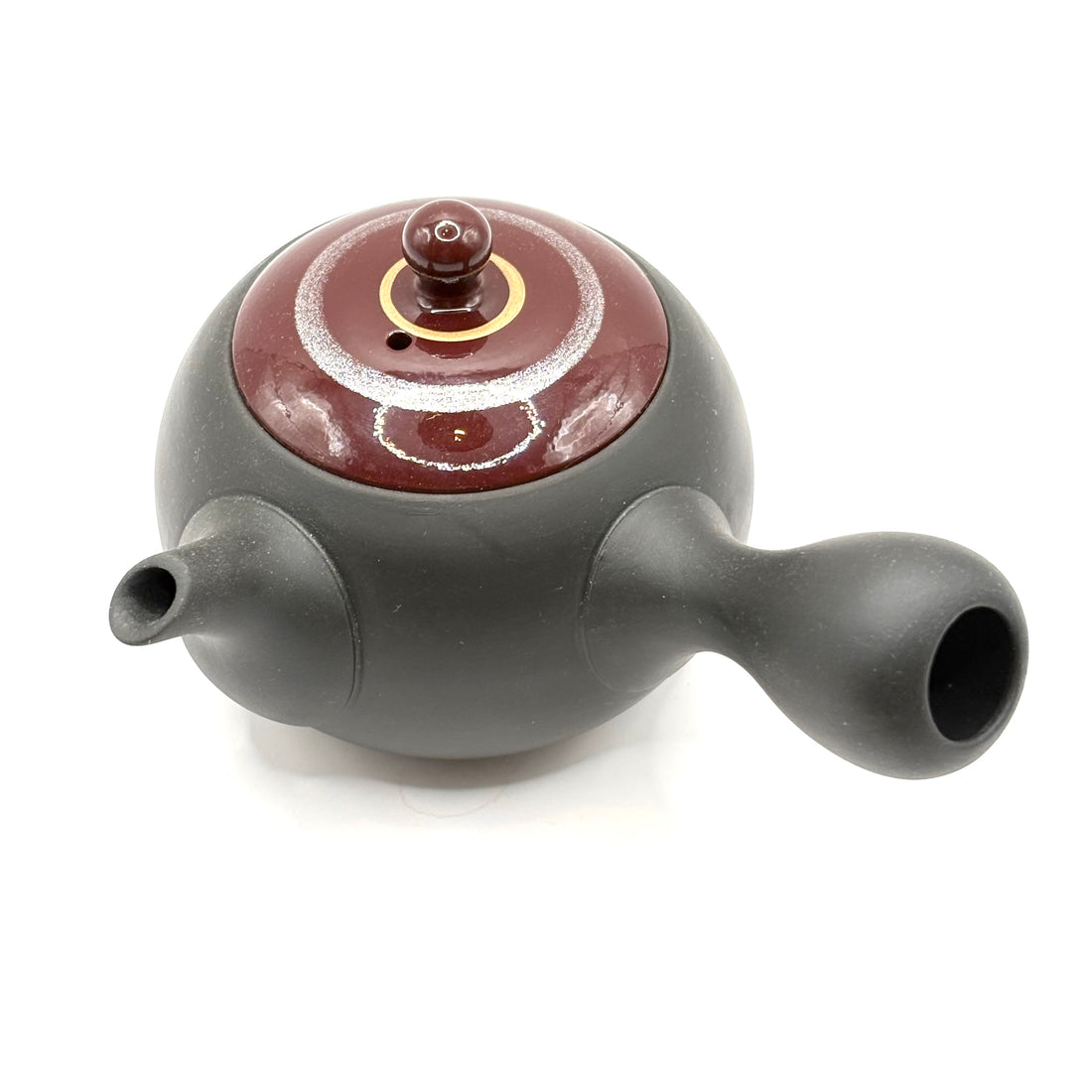 Kyusu Japanese Teapot - Red and Silver - 200ml- #116