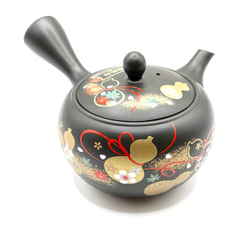 Kyusu Japanese Teapot -  Lucky Gourds - 430ml - #3028